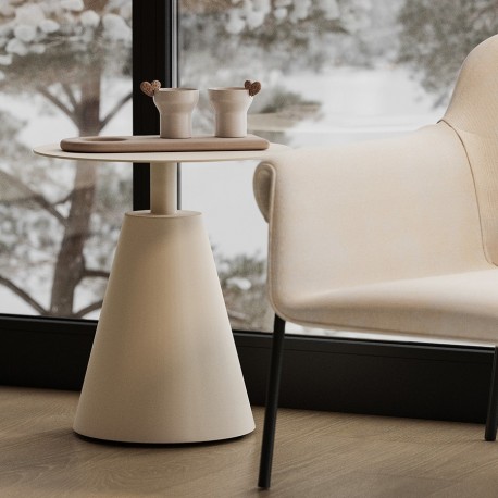 Столик кофейный marius, D50 см, бежевый