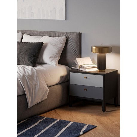 Тумба прикроватная saga, hordur, 55х40х50 см, черная