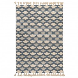 Ковер из хлопка синего цвета argyle из коллекции ethnic, 160х230 см