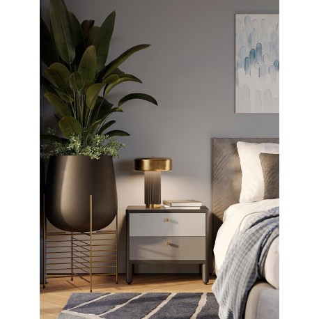 Ковер из хлопка с рисунком tea plantation серого цвета из коллекции terra, 160х230 см