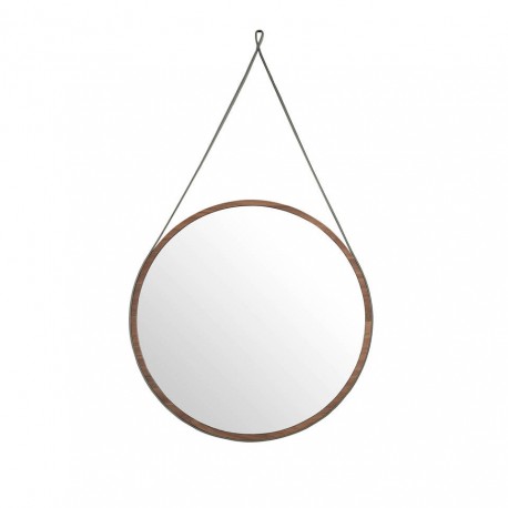 Круглое зеркало с ореховой рамой CPMR27-V36-NOGAL