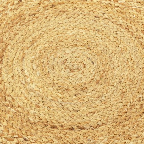 Ковер из джута круглый с вставками белого цвета из коллекции ethnic, 120см