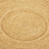 Ковер из джута круглый с вставками белого цвета из коллекции ethnic, 150см