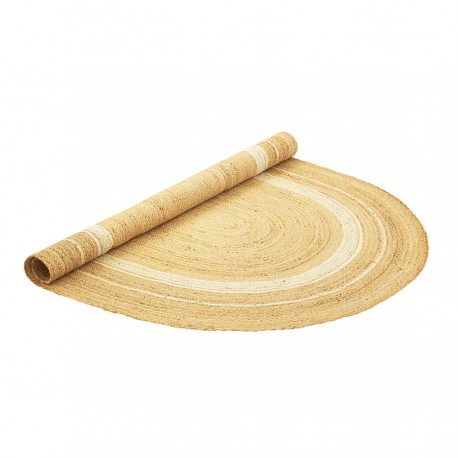 Ковер из джута овальный с вставками белого цвета из коллекции ethnic, 200х300см