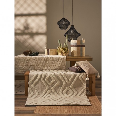 Ковер из шерсти и переработанного хлопка shillong из коллекции ethnic