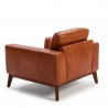 Кресло из кожи KF1016-1P светло-коричневое
