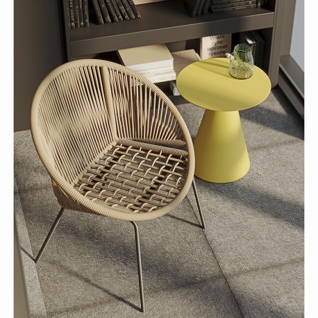 Столик кофейный marius, D50 см, желтый