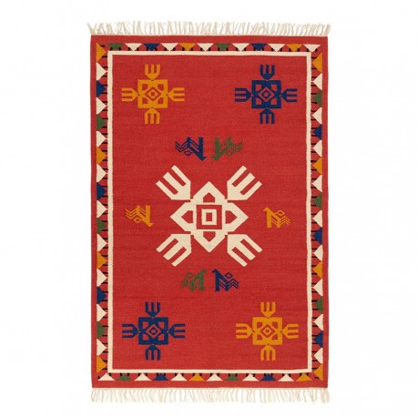 Ковер из шерсти по мотивам чувашских орнаментов из коллекции cultural heritage, 120х180 см
