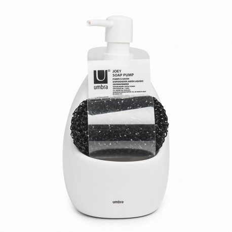 Диспенсер для мыла с подставкой для губки joey, 590 мл, белый