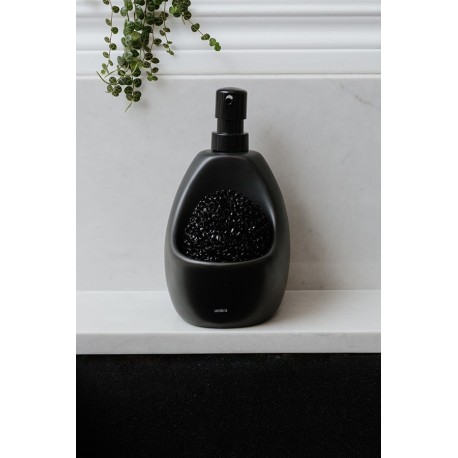 Диспенсер для мыла с подставкой для губки joey, 590 мл, черный