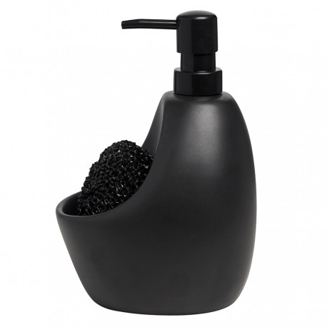Диспенсер для мыла с подставкой для губки joey, 590 мл, черный