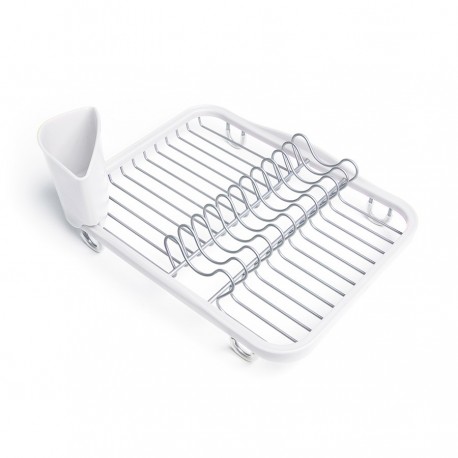 Сушилка для посуды sinkin, 28х14х35,5 см, белая, никель