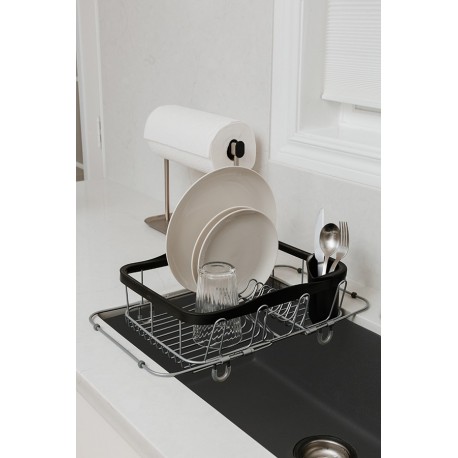 Сушилка для посуды sinkin, 28х14х47 см, черный, никель