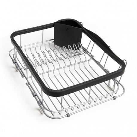 Сушилка для посуды sinkin, 28х14х47 см, черный, никель