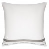 Набор из двух наволочек из сатина белого цвета с серым кантом из коллекции essential, 70х70 см