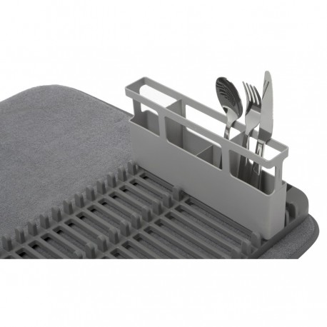 Коврик для сушки посуды с подставкой udry, 46х27,3х61 см, темно-серый