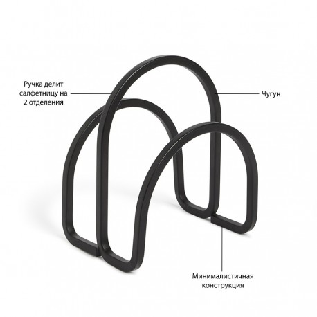 Держатель для салфеток squire, черный