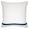 Набор из двух наволочек из сатина белого цвета с темно-синим кантом из коллекции essential, 70х70 см