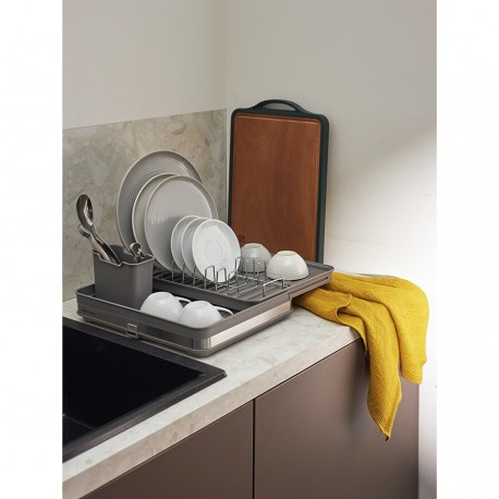 Сушилка для посуды atle раздвижная большая, серая