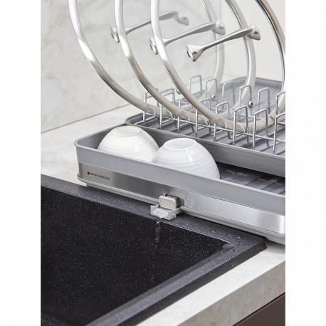 Сушилка для посуды atle раздвижная большая, серая