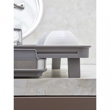 Сушилка для посуды atle раздвижная большая, серая