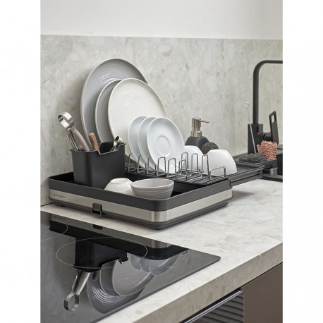 Сушилка для посуды atle раздвижная большая, черная