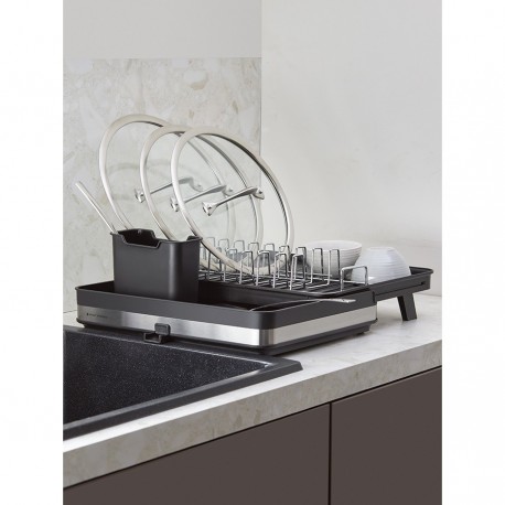 Сушилка для посуды atle раздвижная большая, черная