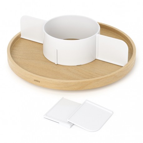 Органайзер для специй bellwood, белый/натуральное дерево