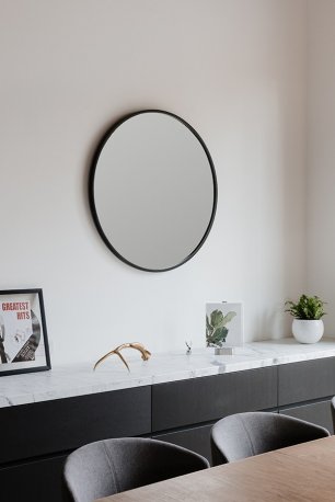 Зеркало hub, D91 см, черное