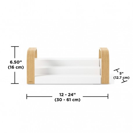 Полка для специй трехъярусная раздвижная bellwood, белая/натуральное дерево