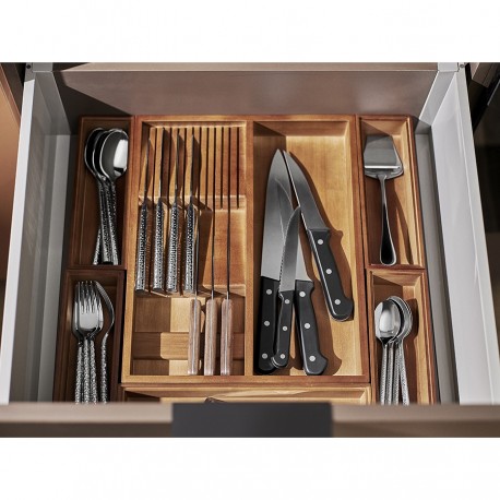 Органайзер для столовых приборов с держателем для ножей bambox, 30х38 см