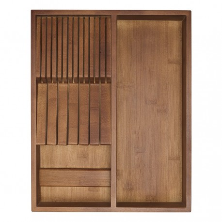 Органайзер для столовых приборов с держателем для ножей bambox, 30х38 см