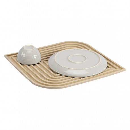 Коврик для сушки посуды dry flex, 34,5х31,5 см, бежевый