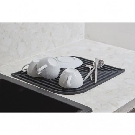 Коврик для сушки посуды dry flex, 34,5х31,5 см, темно-серый