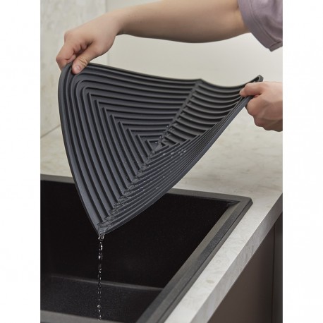 Коврик для сушки посуды dry flex, 34,6х44,6 см, темно-серый