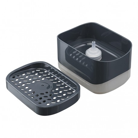 Диспенсер для жидкости для мытья посуды nori, 350 мл, темно-серый