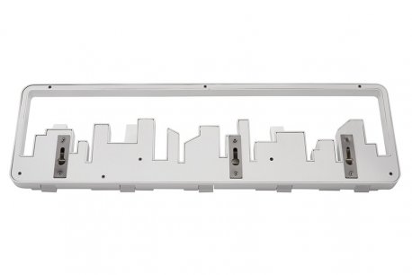 Вешалка настенная skyline, 50 см, белая, 5 крючков