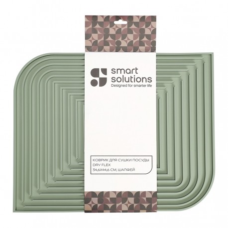 Коврик для сушки посуды dry flex, 34,6х44,6 см, шалфей