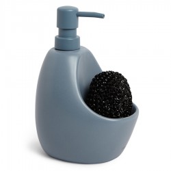 Диспенсер для мыла с подставкой для губки joey, 590 мл, серо-голубой