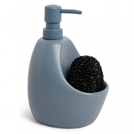 Диспенсер для мыла с подставкой для губки joey, 590 мл, серо-голубой