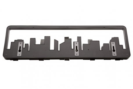 Вешалка настенная skyline, 50 см, черная, 5 крючков