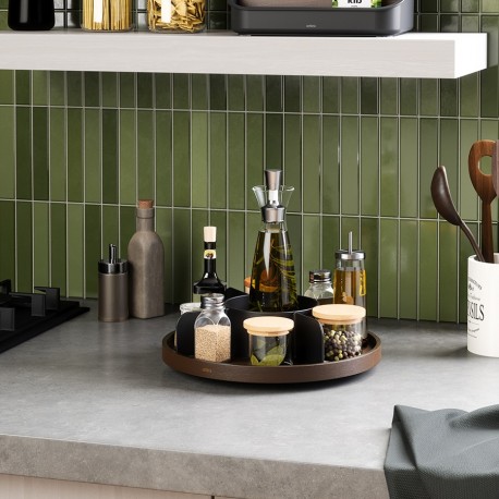 Органайзер для специй bellwood, черный/орех