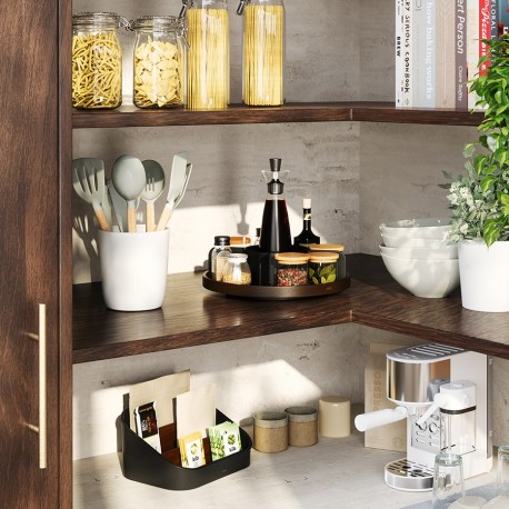 Органайзер для специй bellwood, черный/орех