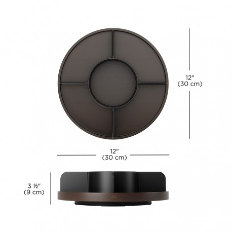 Органайзер для специй bellwood, черный/орех