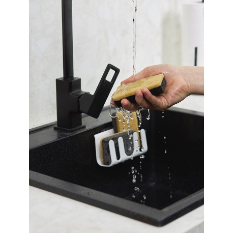 Набор губок для посуды из целлюлозы и кокосового волокна eco sponge, черные, 6 шт.