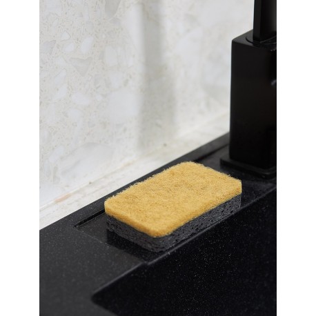 Набор губок для посуды из целлюлозы и кокосового волокна eco sponge, черные, 6 шт.