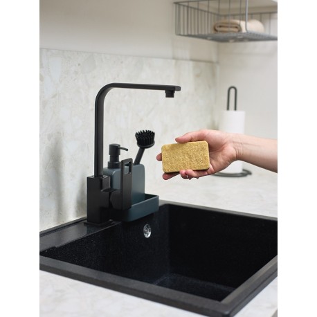 Набор губок для посуды из целлюлозы и кокосового волокна eco sponge, черные, 6 шт.