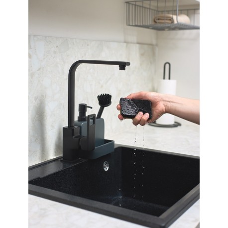 Набор губок для посуды из целлюлозы и кокосового волокна eco sponge, черные, 6 шт.