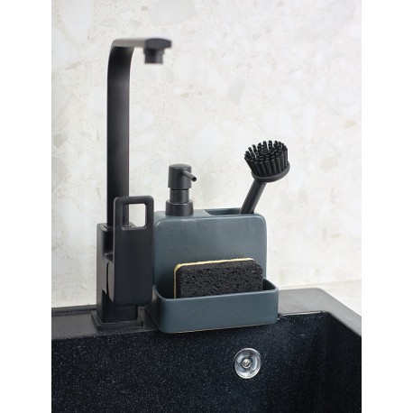 Набор губок для посуды из целлюлозы и кокосового волокна eco sponge, черные, 6 шт.