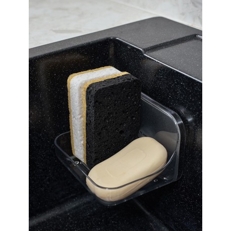 Набор губок для посуды из целлюлозы и кокосового волокна eco sponge, черные, 6 шт.